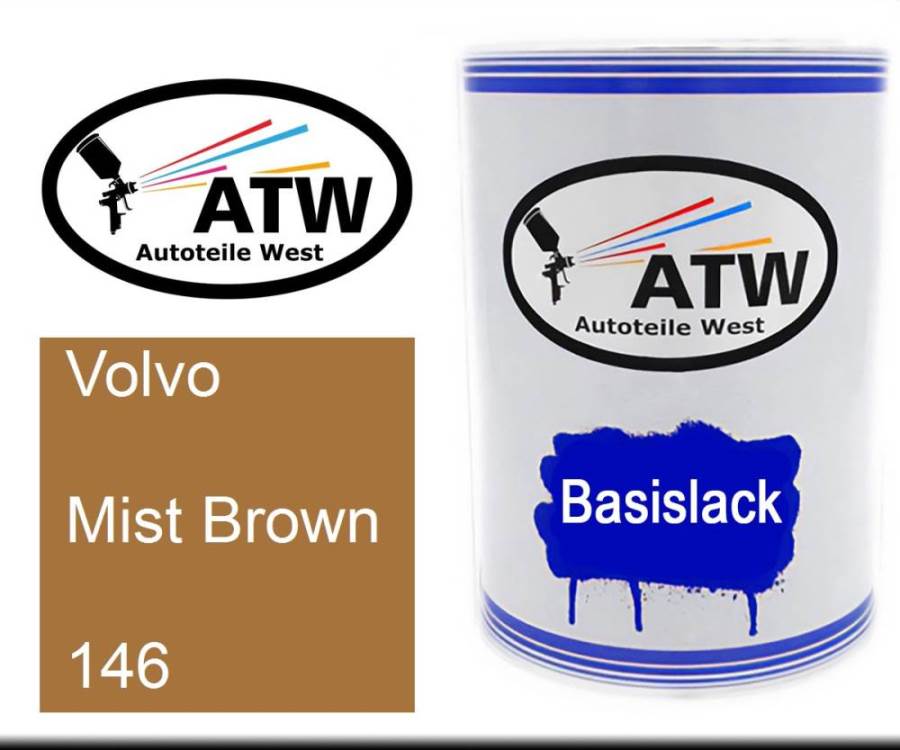 Volvo, Mist Brown, 146: 500ml Lackdose, von ATW Autoteile West.